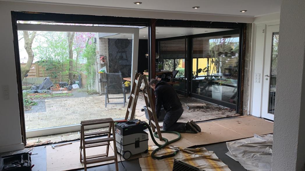 Hebe-Schiebetür Innenansicht